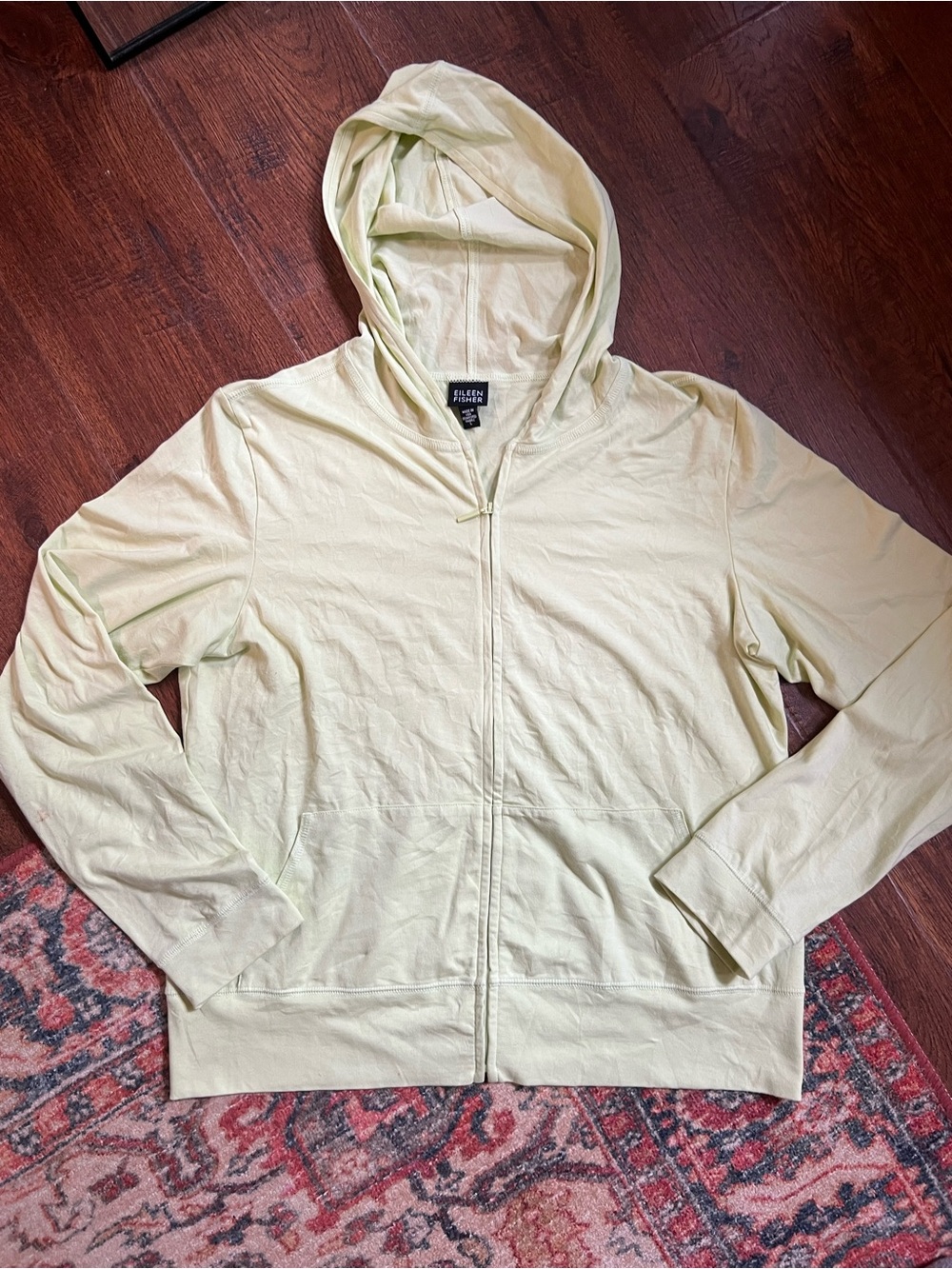 EILEEN FISHER cotton zip up hoodie✨